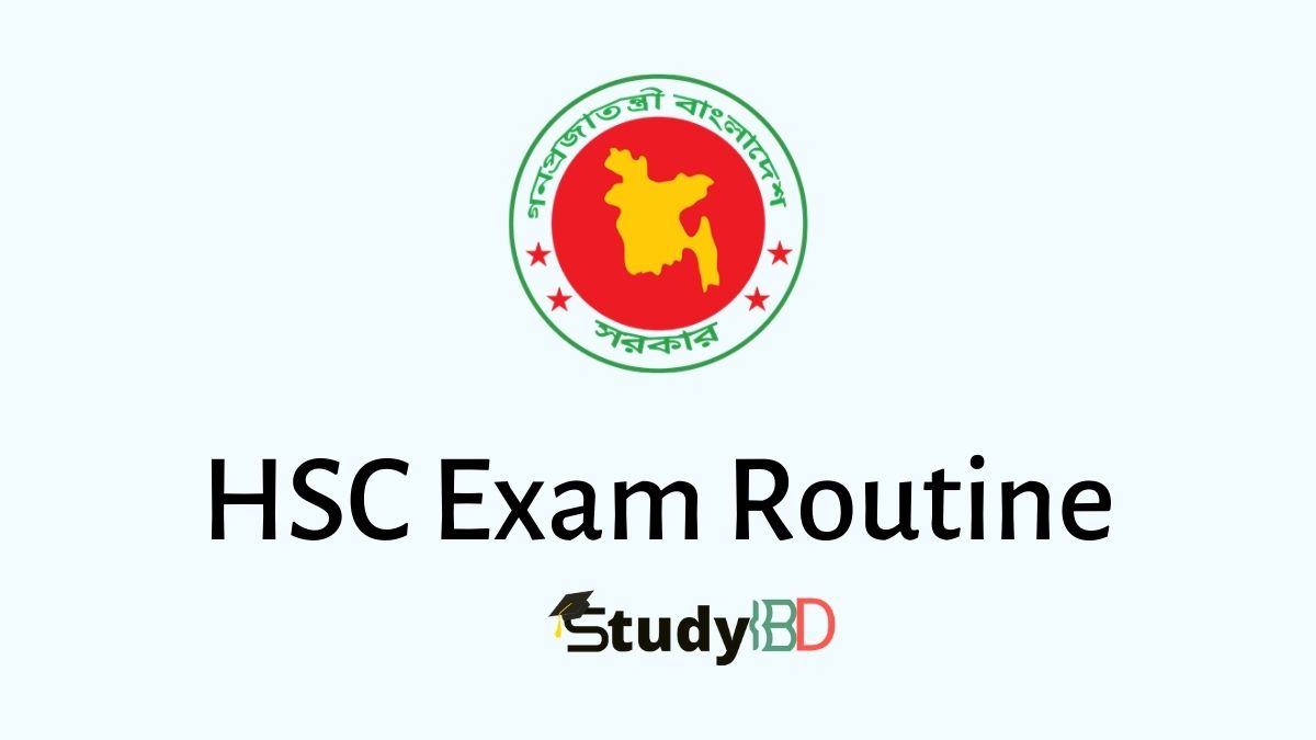 HSC Exam Routine 2022