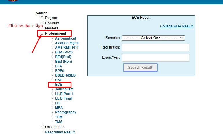 ECE Exam Result 