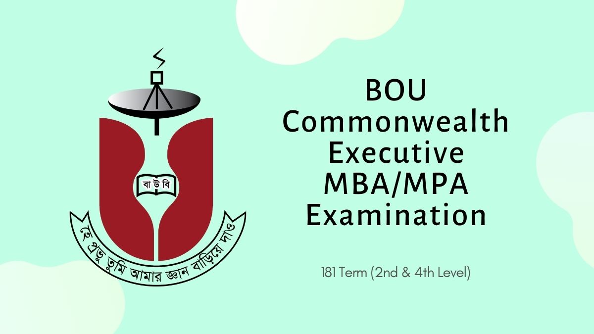 BOU Commonwealth Executive MBA/MPA Examination