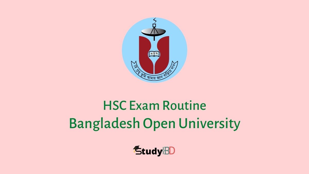 BOU HSC Exam Routine