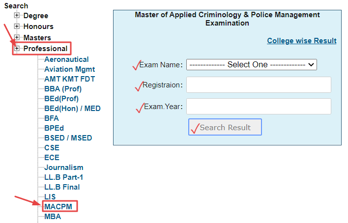 MACPM Exam result 2022